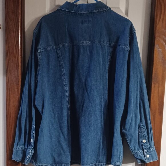 Retro Venezia Long Sleeve Jean Shirt (Womans) 3X - Picture 2 of 6